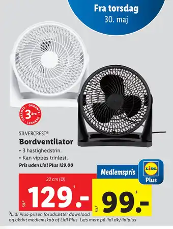 Lidl Bordventilator tilbud