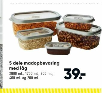 Bilka 5 dele mad op be varing med låg tilbud