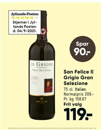 Bilka San Felice Il Grigio Gran Selezione tilbud