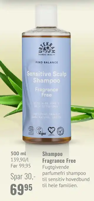Helsam Shampoo Fragrance Free tilbud
