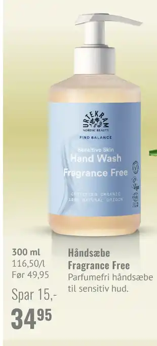 Helsam Håndsæbe Fragrance Free tilbud