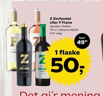 Dagli'Brugsen Z Zinfandel eller F Fiano tilbud