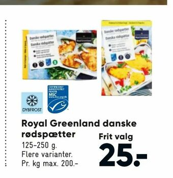 Bilka Royal Greenland danske rødspætter Frit valg tilbud