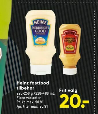 Bilka Heinz fastfood tilbehør tilbud