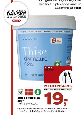 Dagli'Brugsen Thise økologisk skyr tilbud