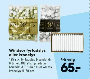 Bilka Windsor fyrfadslys eller kronelys tilbud