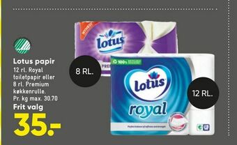 Bilka Lotus papir tilbud