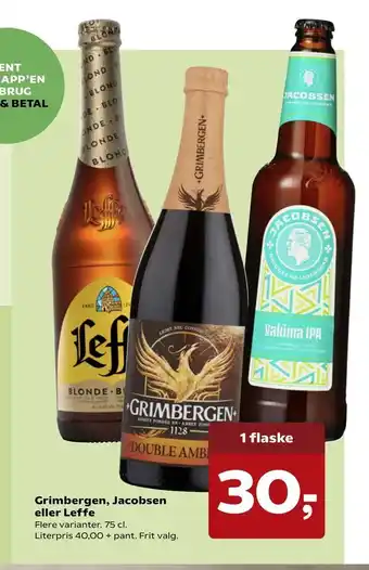 Dagli'Brugsen Grimbergen, Jacobsen eller Leffe tilbud