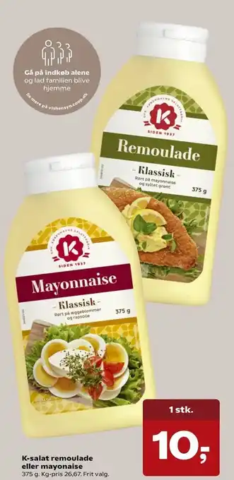 Dagli'Brugsen K-salat remoulade eller mayonaise tilbud