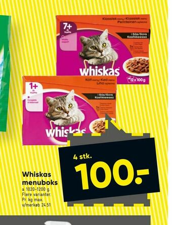 Bilka Whiskas menuboks tilbud