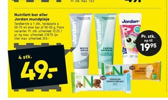 Bilka Nutrilett bar eller Jordan mundpleje tilbud