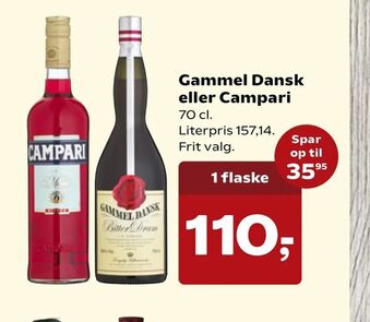 Dagli'Brugsen Gammel Dansk eller Campari tilbud