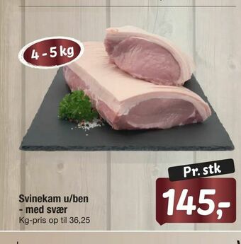 Fakta Tyskland Svinekam u/ben - med svær tilbud