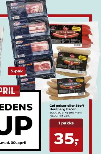Gøl pølser eller Steff Houlberg bacon