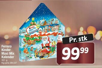 Fakta Tyskland Ferrero Kinder Maxi Mix Kalender tilbud