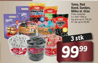 Fakta Tyskland Toms, Red Band, Suntjes, Milka el. Oreo tilbud