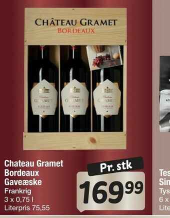Fakta Tyskland Chateau Gramet Bordeaux Gaveæske tilbud
