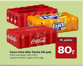 Dagli'Brugsen Coca-Cola eller Fanta 24-pak tilbud