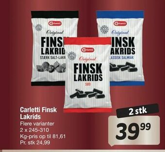 Fakta Tyskland Carletti Finsk Lakrids tilbud