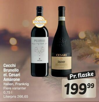 Cecchi Brunello el. Cesari Amarone