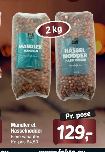 Fakta Tyskland Mandler el. Hasselnødder tilbud