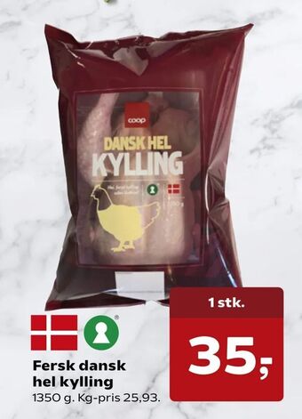 Dagli'Brugsen Fersk dansk hel kylling tilbud