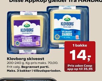 Dagli'Brugsen Klovborg skiveost tilbud