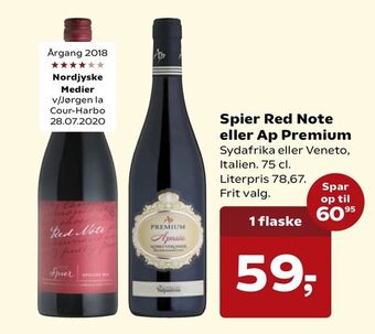 Dagli'Brugsen Spier Red Note eller Ap Premium tilbud