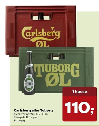 Dagli'Brugsen Carlsberg eller Tuborg tilbud