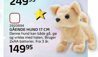 Legekæden Gående hund 17 cm tilbud
