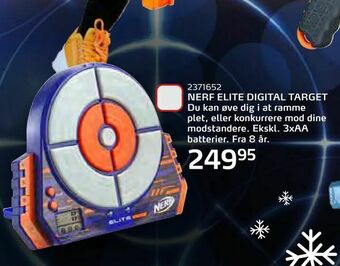 NERF ELITE DIGITAL TARGET Du kan øve dig i at ramme plet, eller konkurrere mod dine modstandere. Ekskl. 3xAA batterier. Fra 8