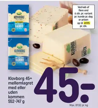 REMA 1000 Skæreost Danbo Mellemlagret Kommen tilbud