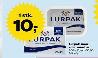 Lurpak smør eller smørbar