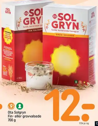 REMA 1000 Grovvalsede Havregryn tilbud
