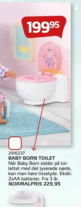 Legekæden Baby born toilet tilbud