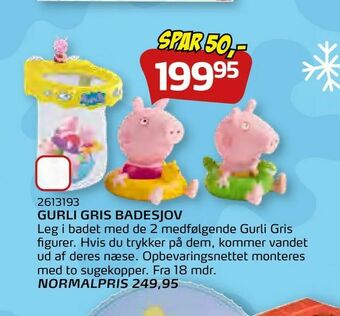 Legekæden Gurli gris badesjov tilbud