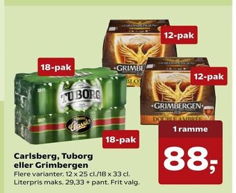 Dagli'Brugsen Carlsberg, Tuborg eller Grimbergen tilbud