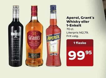 Aperol, Grant's Whisky eller 1-Enkelt