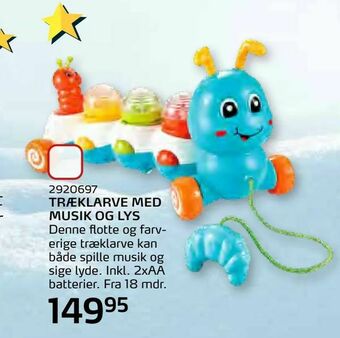 Legekæden Træklarve med musik og lys tilbud
