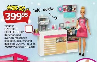 Legekæden Barbie coffee shop tilbud