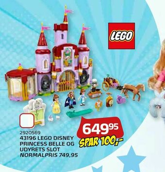 Legekæden 43196 lego disney princess belle og udyrets slot tilbud