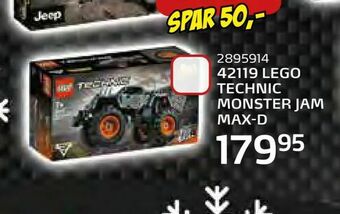 Legekæden 42119 lego technic monster jam max-d tilbud