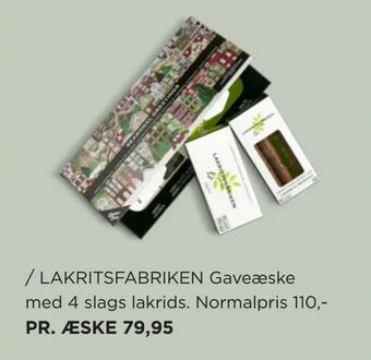 LAKRITSFABRIKEN Gaveæske med 4 slags lakrids