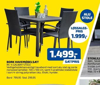 Davidsen Bork havemøbelsæt tilbud
