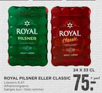 MENY Royal pilsner eller classic tilbud