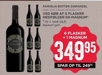 MENY Famiglia botter zinfandel tilbud