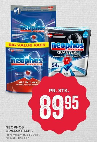 MENY Neophos opvasketabs tilbud