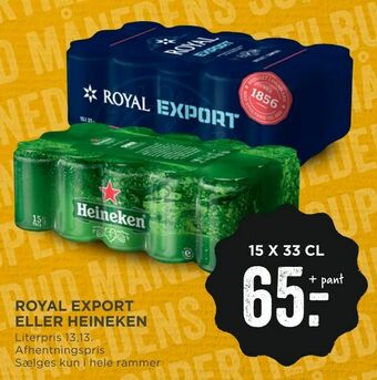 MENY Royal export eller heineken tilbud