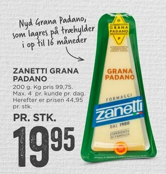 MENY Zanetti grana padano tilbud