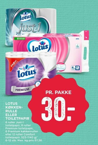MENY Lotus køkken­rulle eller toiletpapir tilbud